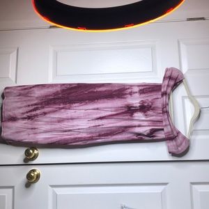 tie dye off the shoulder dress
